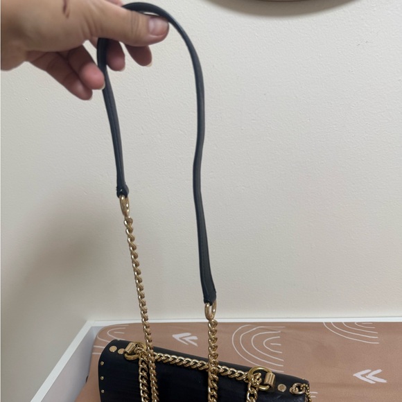 Coach Black and Brown Bag with Gold Chain - Picture 4 of 9